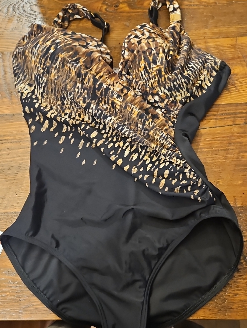 Miracle Suit Black & Brown Animal-Print One-Piece Swimsuit - Women Swim